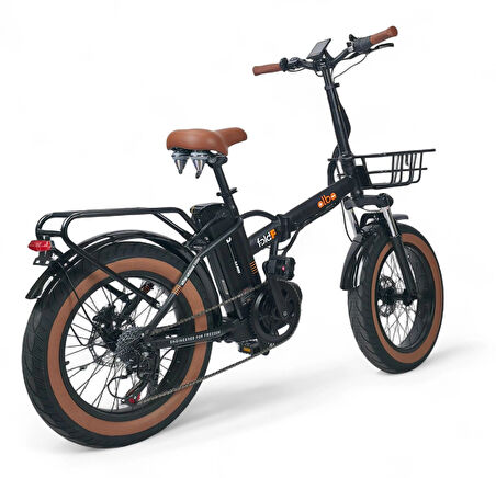 ALBA FOLD F 750 mid OFF ROAD PREMİUM 48V 16Ah(768Wh) SİYAH ZIRHLI LASTİK
