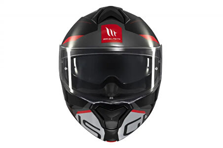 KASK MT GENESİS SV ATEMPO B15 ÇENE AÇILIR PARLAK KIR/BEYAZ