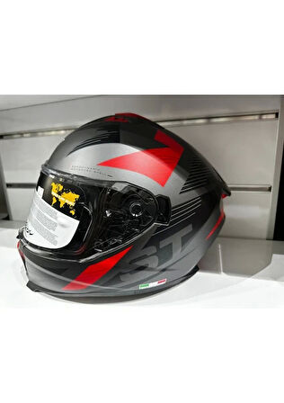 Sway Kask SW-865 St Titanyum/red/black Güneş Gözlüklü