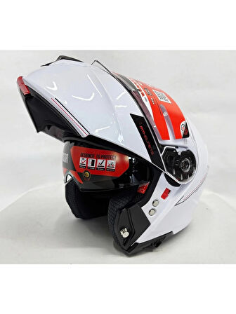 MT Kask mt Genesis Sv A0 Çene Açılır Kask Parlak Beyaz