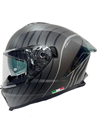 Sway Kask Sway Sw 865 Space Black Whıte Güneş Gözlüklü
