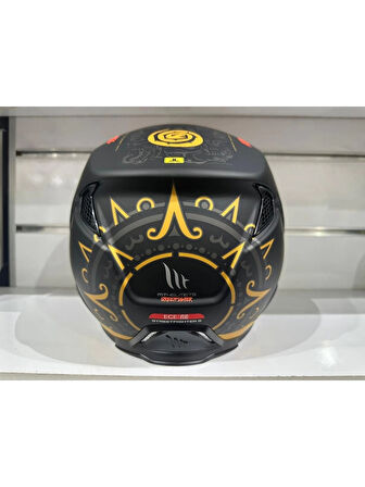 Mt Helmets Kask Streetfıghter Sv Aztec B3 Mat Siyah/sarı