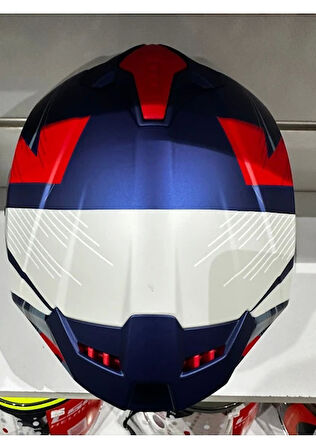 Sway Kask SW-865 St Blue/red Güneş Gözlüklü