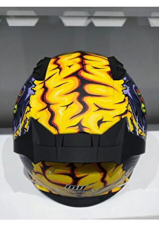 MTS Kask Mts Pro 801 Zombi Güneş Gözlüklü Orange/blue