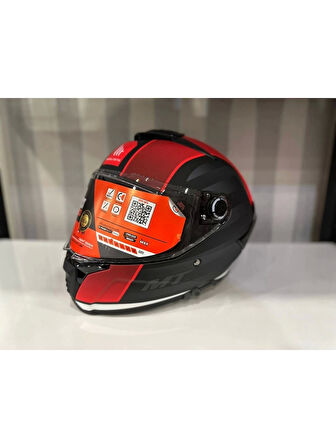 Mt Helmets Kask Mt Thunder 4 Sv Tears B5 Mat Siyah/Kırmızı