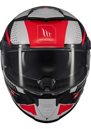 Mt Helmets Kask mt Thunder 4 Sv Luminence A7 Beyaz/mavi/kırmızı
