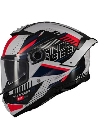 Mt Helmets Kask mt Thunder 4 Sv Luminence A7 Beyaz/mavi/kırmızı