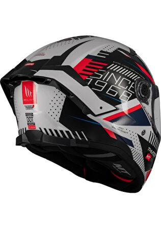 Mt Helmets Kask mt Thunder 4 Sv Luminence A7 Beyaz/mavi/kırmızı