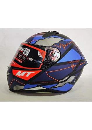 MT Revenge 2 Hector Garzo A7 Mat Mavi - Şeffaf Vizörlü