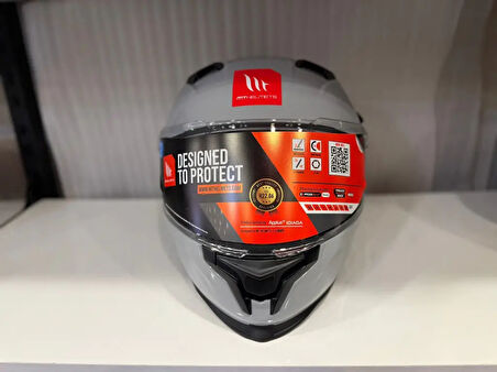 KASK MT BRAKER SV SOLİD A12 PARLAK NARDO GRİ