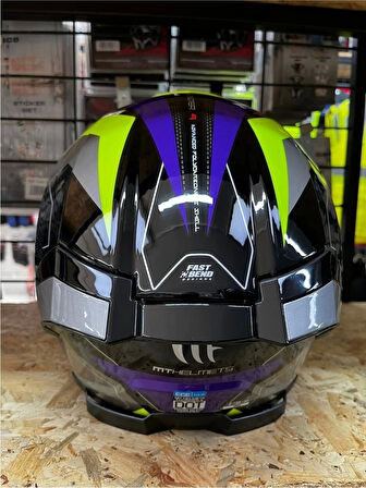Mt Helmets Kask mt Thunder 4 Sv Valıant B2 Parlak Gri Mor Sarı