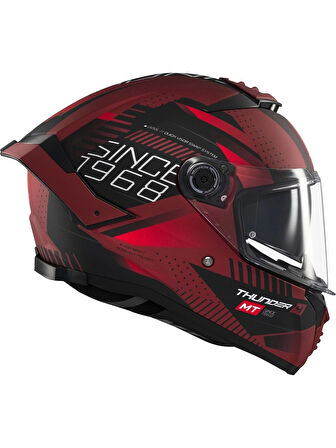 Mt Helmets Kask mt Thunder 4 Sv Luminence D5 Mat Kırmızı