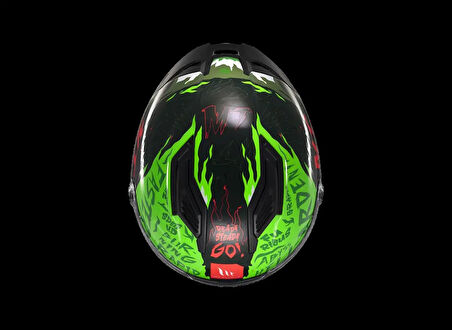 KASK MT STINGER ARDENT C6 PARLAK SİYAH/YEŞİL