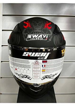 Sway Kask 816 Xamurai Mat Siyah/gri Full Face
