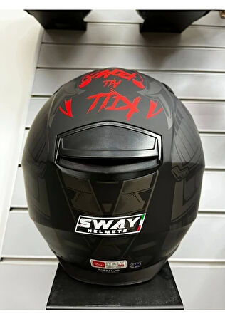 Sway Kask 816 Xamurai Mat Siyah/gri Full Face