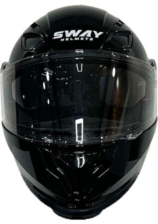 Sway Kask Sway 926 Parlak Siyah Çene Açılır