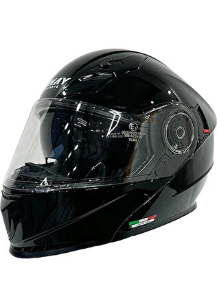 Sway Kask Sway 926 Parlak Siyah Çene Açılır