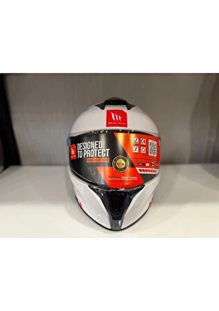 Mt Helmets Kask mt Helmets Targo S Solid Parlak Beyaz