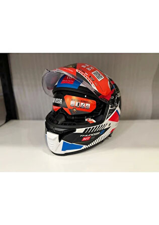 Mt Helmets Kask mt Thunder 4 Sv Luminence A7 Mat Beyaz/mavi