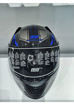 MTS Kask Mts Pro 801 Lead Güneş Gözlüklü Blue