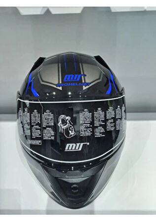 MTS Kask Mts Pro 801 Lead Güneş Gözlüklü Blue