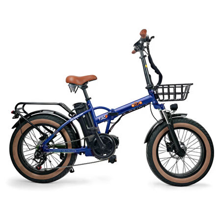 ALBA FOLD F 750 mid OFF ROAD PREMİUM 48V 16Ah(768Wh) LACİVERT ZIRHLI LASTİK