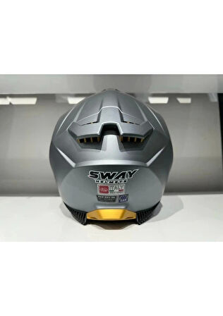 Sway Kask Sway SW-865 Mat Gri Güneş Gözlüklü