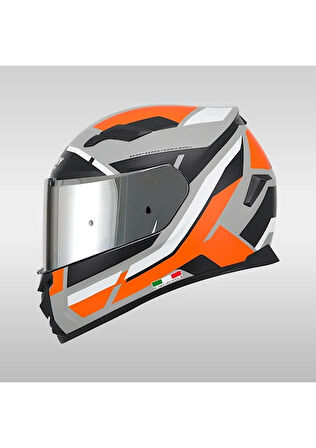 Sway 820 Aıx Orange Full Face Kask Kapalı Motosiklet Kask