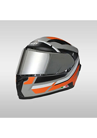 Sway 820 Aıx Orange Full Face Kask Kapalı Motosiklet Kask