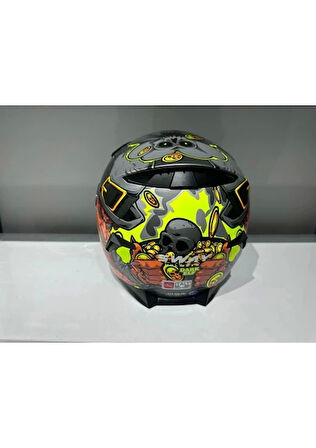 Sway Kask Sway Sw 820 Badboy Full Face Gümüş Vizör