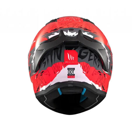 KASK MT STINGER ARDENT B5 MAT SİYAH/KIRMIZI