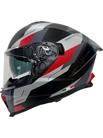 Sway Kask Sway Sw 865 Tıtan Black White Red Güneş Gözlüklü
