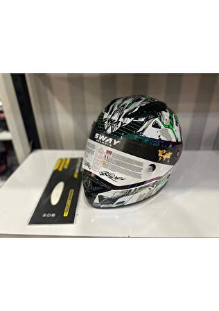 Sway Kask Sway Sw 850 Whıte/green Full Face