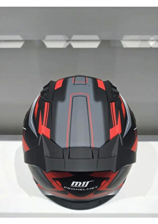MTS Kask Mts Pro 801 Twılgh Güneş Gözlüklü Mat Gri/kırmızı