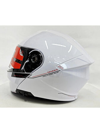 MT Kask mt Genesis Sv A0 Çene Açılır Kask Parlak Beyaz