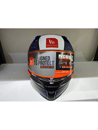 Mt Helmets Kask Revenge 2 Lıght B7 Mat Inci Mavi