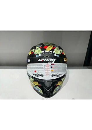 Sway Kask Sway Sw 820 Ugly Fulla Face Gümüş Vizör