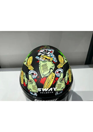 Sway Kask Sway Sw 820 Ugly Fulla Face Gümüş Vizör
