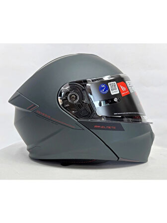 MT Kask mt Genesis Sv Çene Açılır Kask Mat Anthracite Grey