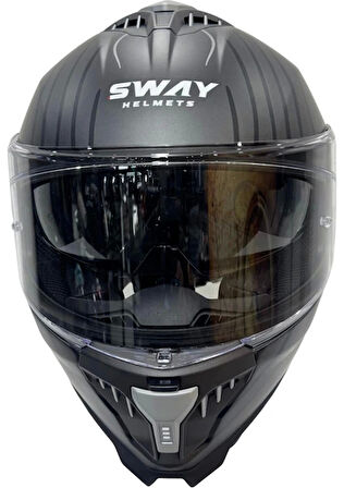 Sway Kask Sway Sw 865 Space Black Whıte Güneş Gözlüklü