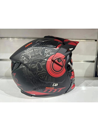 Kask Streetfıghter Sv Aztec B5 Mat Siyah/kırmızı