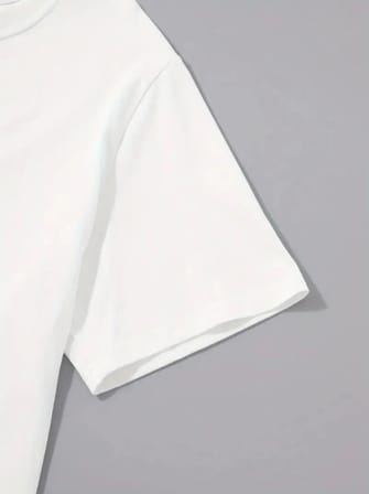 Modi Green Baskılı Oversize Bisiklet Yaka T-shirt - Beyaz