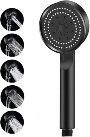 Turbo Pervaneli 5 Fonksiyonlu Duş Başlığı Duş Hortumu 150 Cm Ve Mafsal Set