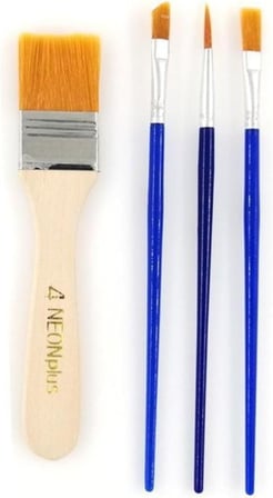 Fırça Seti -4, Yağlı Boya Fırçası, 4 Lü Set, Resim Fırçası, Zemin Fırça, Sulu Boya Fırçası