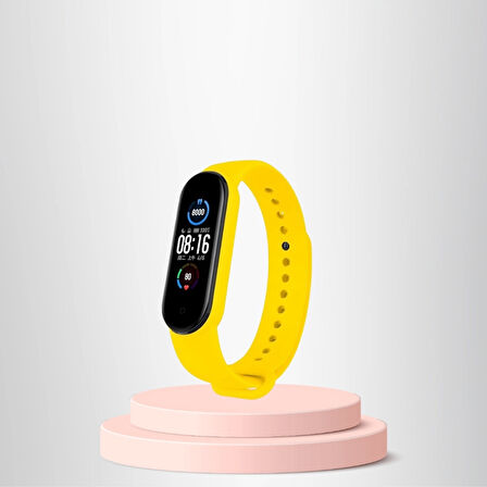 Mi Band 3-4 Uyumlu Silikon Kordon M3-M4 Uyumlu SARI