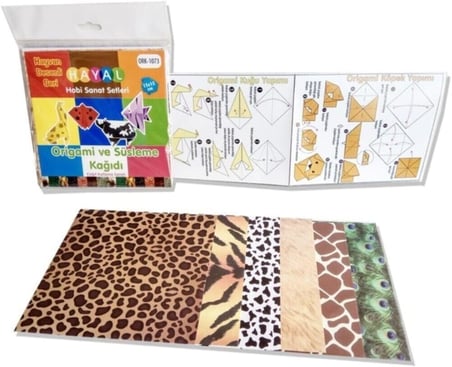 Origami Ve Süsleme Kağıdı Hayvan Desenli Seri 8680422509890