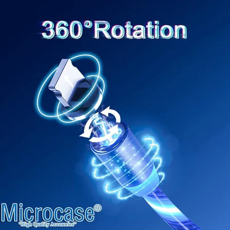 3in1 Lightning Type C Micro USB Işıklı Manyetik Şarj Kablosu 100 cm - AL2618