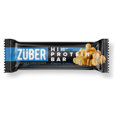 4 Adet Züber Fındıklı HI-Protein Bar 45 G
