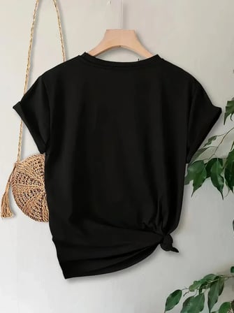Modi Green Anneler Günü Hediye Anne Temalı Baskılı Oversize Bisiklet Yaka T-shirt - Siyah