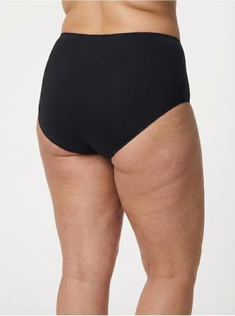 Zumoo Büyük Beden modal kumaş 2’li Külot Set Siyah Ten Yüksek Bel Toparlayıcı Siyah 3XL